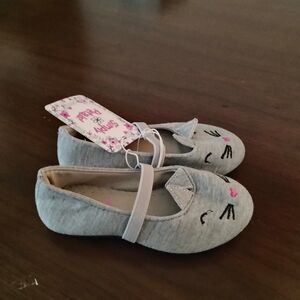 Gray Cat Face Dress Shoes